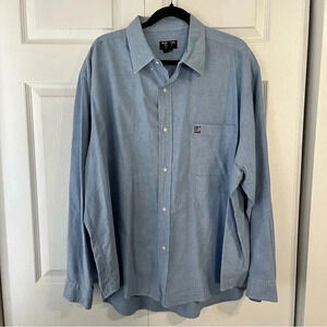 RALPH LAUREN Jeans Co blue button down shirt 100% cotton size XXL